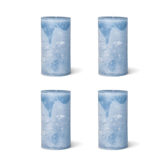 Charles Adventkerzen 4er Set Groß Hellblau