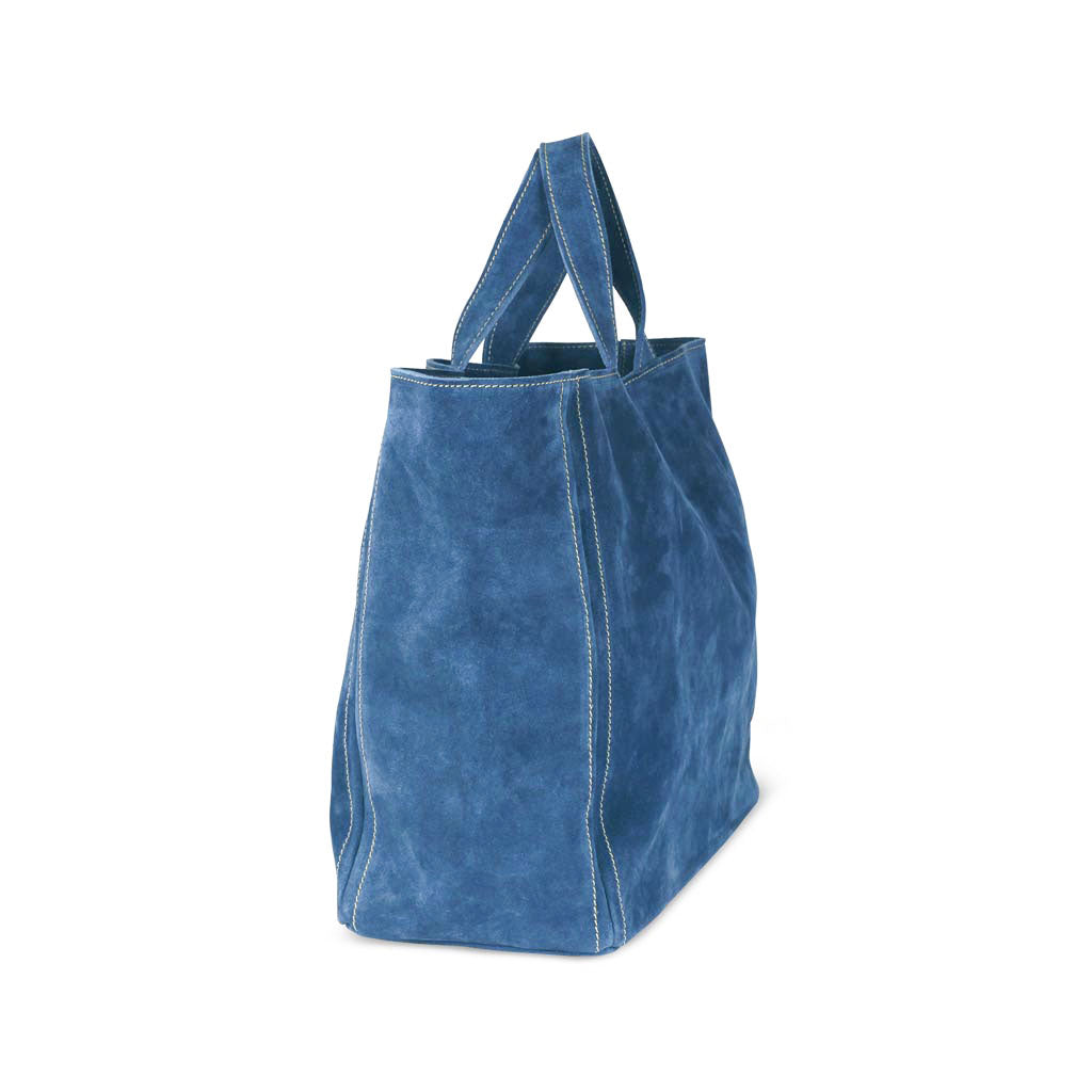 Lugano Shopper Leder Blau