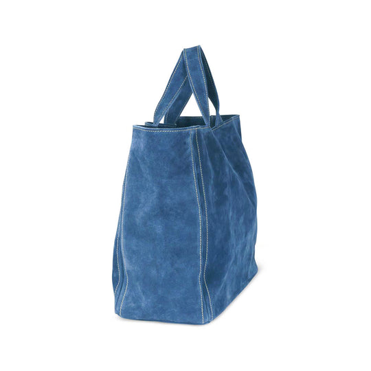 Lugano Shopper Leder Blau