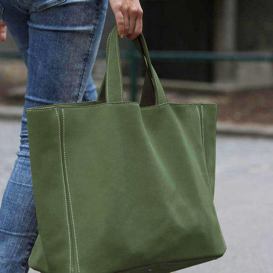 Lugano Shopper Leder Grün