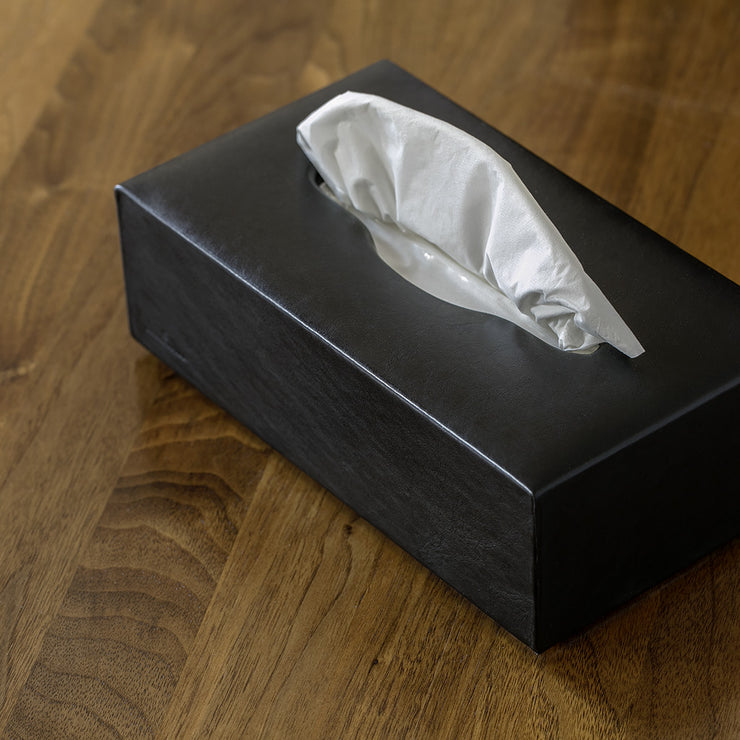 Fariba Kleenex® Box Leder schwarz