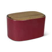 Pagnotta Brottopf Keramik mit Holzdeckel groß, rot